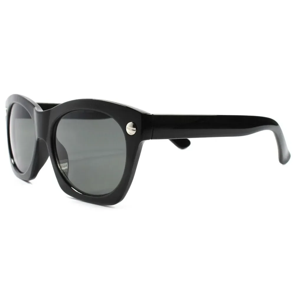Vintage Retro Fashion 80s Mens Womens Black Large Oversized Square Sunglasses